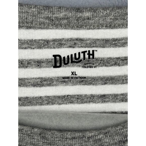 Duluth Trading Co Shirt Womens XL Gray White Striped Sleeveless Tank Top Casual - Picture 3 of 12